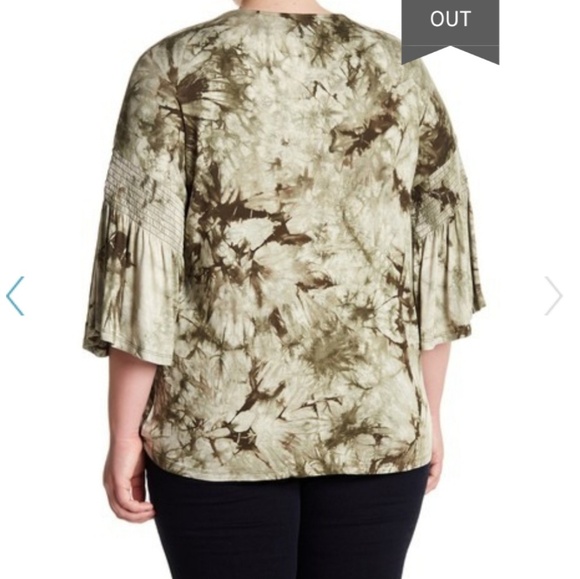 Bell Sleeve Tie-Dye Top Plus Size - Picture 7 of 8